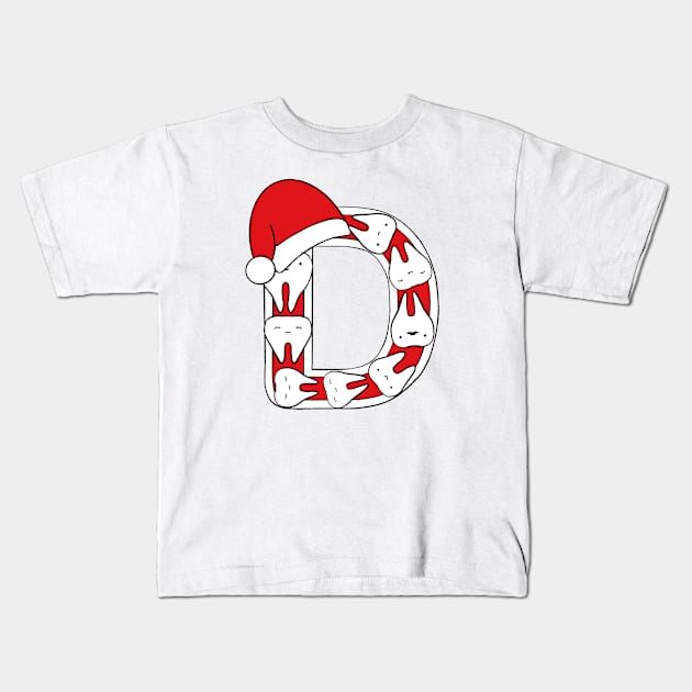 Letter D (Happimola Christmas Alphabet) Kids T-Shirt by Happimola